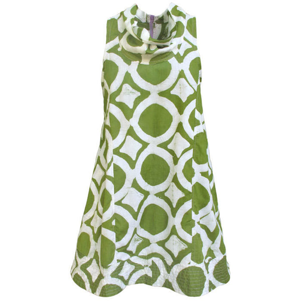 Women's Eli Dress Olive Fisheye - Global Mamas (W)