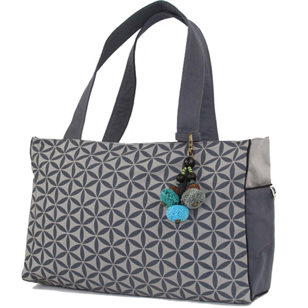 Flower of Life Every Day Bag Grey/Grey - Global Groove (B)