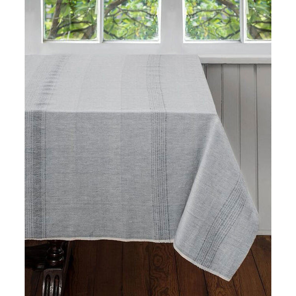 Salt and Pepper Cotton Tablecloth 90 by 60 - Sustainable Threads (L)